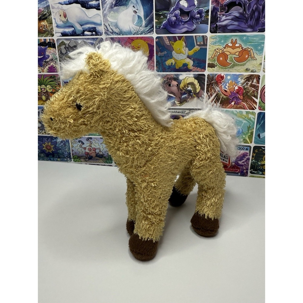 Douglas Plush Tan Horse Pony Stuffed Animal White Mane 7" Soft Toy